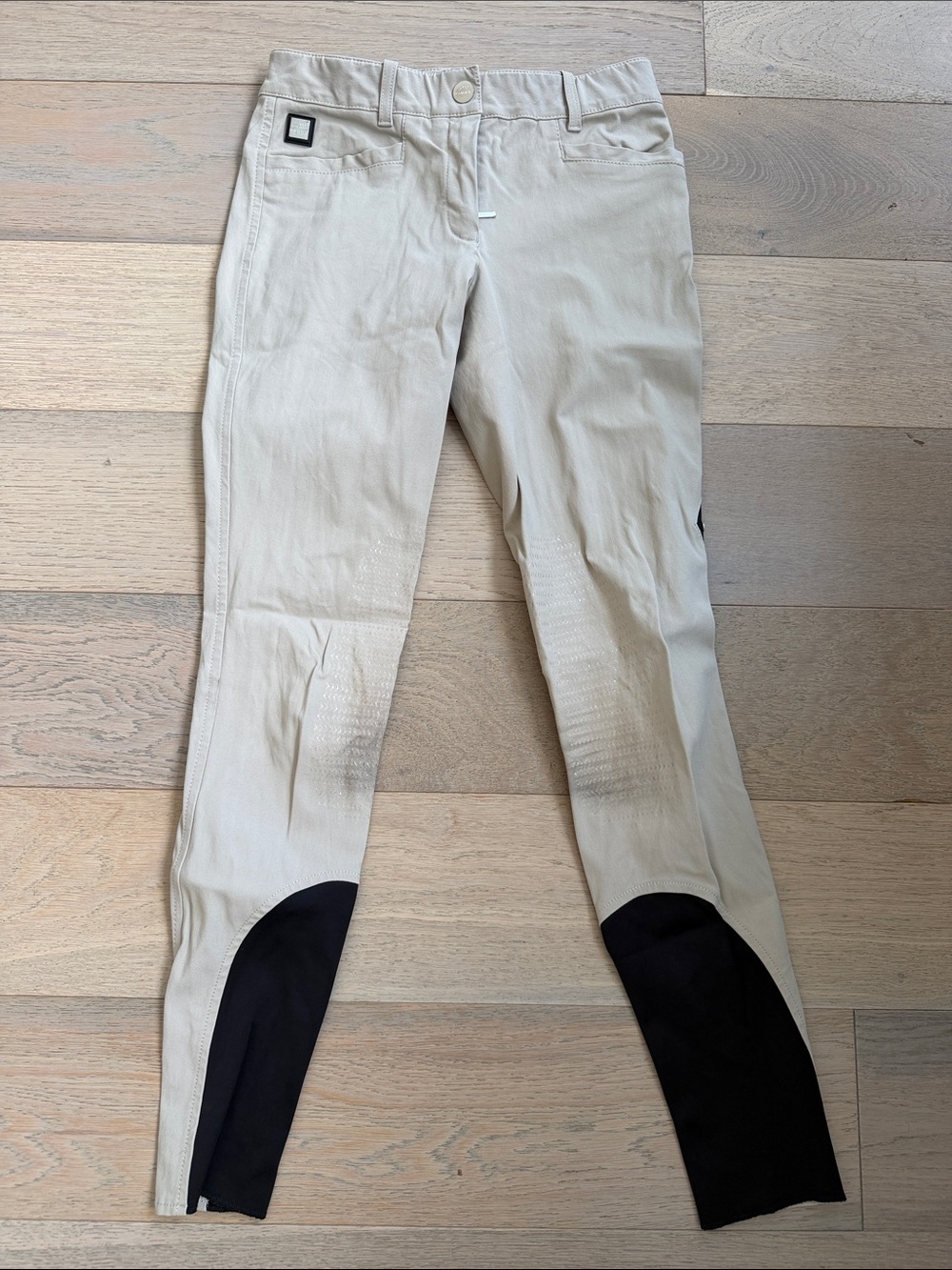 EQUILINE Tan show breeches riding pants 42 knee patch